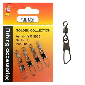 TOP ONE IMPRESSED ROLLING SWIVEL WITH SAFETY SNAP YM3020 ΣΤΡΙΦΤΑΡΙ ΠΑΡΑΜΑΝΑ