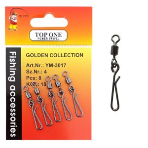 TOP ONE ROLLING SWIVEL WITH HANGING SNAP B YM3017 ΣΤΡΙΦΤΑΡΙ ΜΕ ΠΑΡΑΜΑΝΑ